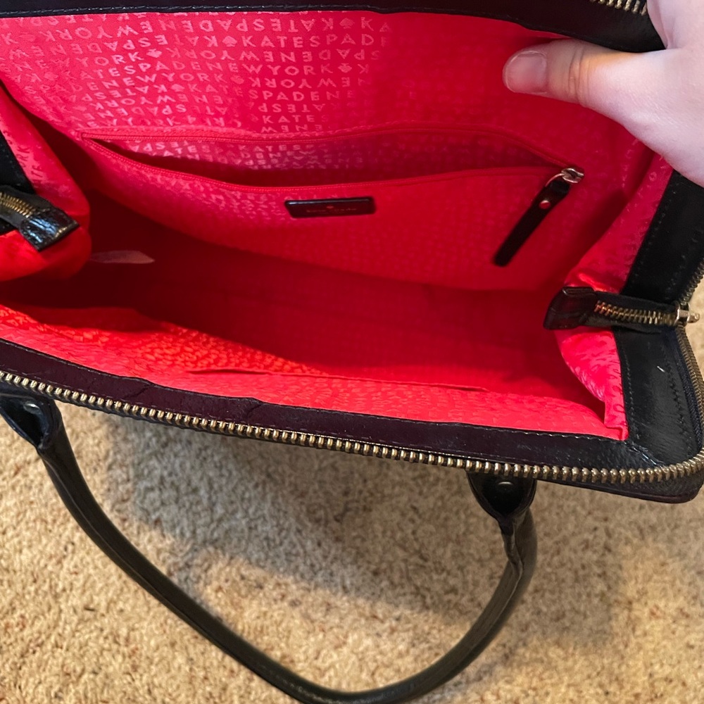 Kate Spade Ashlyn Belltown Black and White Polka Dot Satchel - Picture 3 of 3